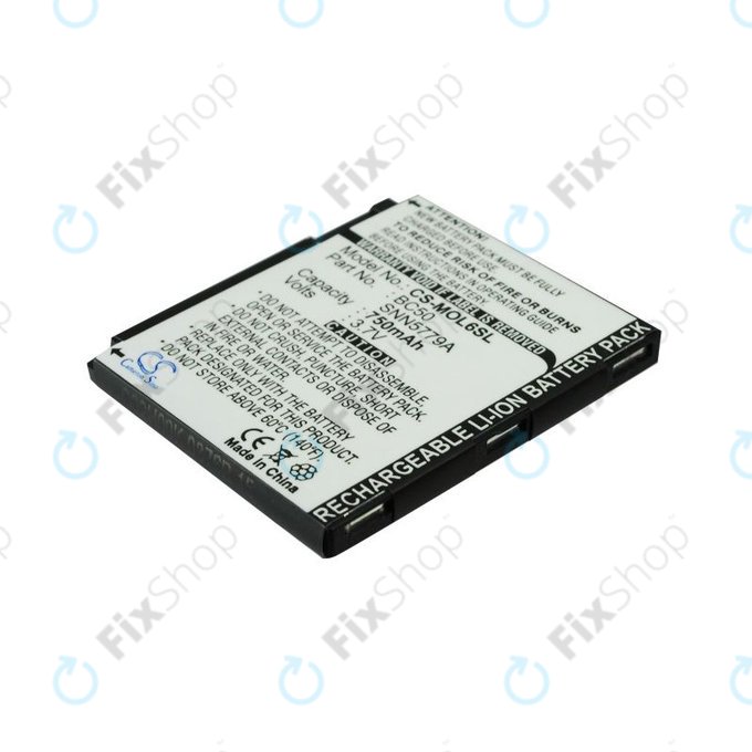 Bateria do Motorola Aura, SLVR L2, L7, L9, 750mAh, Li-Ion, 3.7V, BC50, HQ