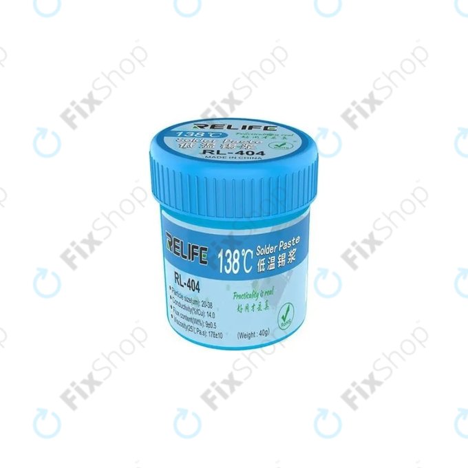 Pasta lutownicza 138°C, 40g, Relife RL-404