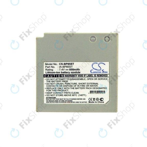 Bateria do Samsung VP-MX10, 20, 850mAh, Li-Ion, 7.4V, IA-BP85ST, HQ