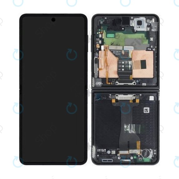 Wyświetlacz LCD + ekran dotykowy + ramka do Samsung Z Flip 7 F766B, Jetblack, GH82-37581C, Genuine Service Pack