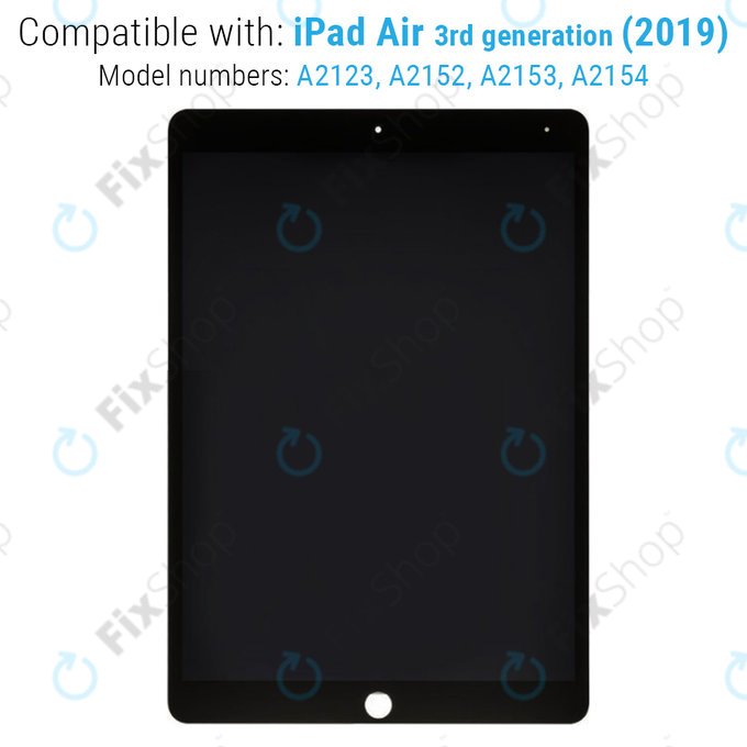 Wyświetlacz LCD dla iPad Air (3rd Gen 2019), Black, Ekran dotykowy bez ramki, Refurbished