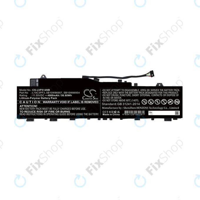 Bateria do Lenovo Ideapad 5 14, Xiaoxin Air 14 2020, 4900mAh, Li-Pol, 11.55V, 5B10W86957, HQ