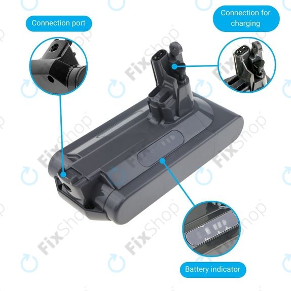 Bateria do Dyson V10, 969352-02, SV12, 206340, Li-Ion, 25,2V 3000mAh, HQ