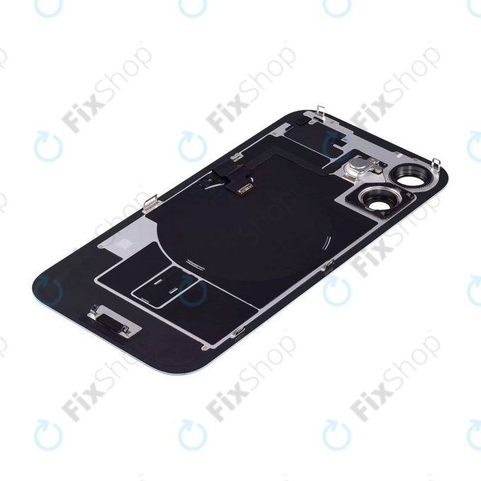 Tylne szkło obudowy z obiektywem aparatu, metalową płytką i magnesami Magsafe do iPhone 16, Teal
