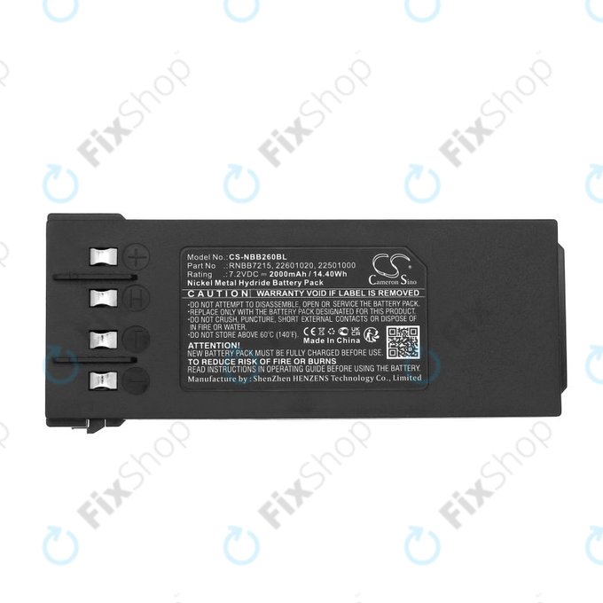Bateria do Hiab 077 Hiduo, 088CL, 095, 2000mAh, Ni-MH, 7.2V, RNBB7215, 2.250.1000, HQ