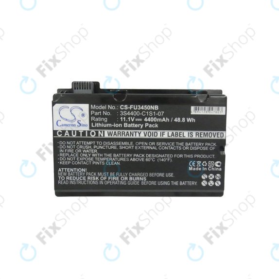 Bateria do Fujitsu Amilo Pi3450, Amilo Pi3525, Amilo Pi3540, 4400mAh, Li-Ion, 11.1V, 3S4400-C1S1-07, HQ