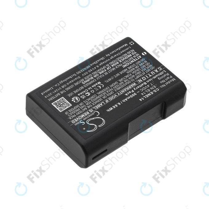 Bateria do Nikon D3100 DSLR, 900mAh, Li-Ion, 7.4V, EN-EL14, HQ