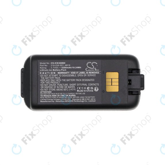 Bateria do Intermec CK3, CK3A, CK3X, CK3R, CK3C, CK3C1, CK3N, 5200mAh, Li-Ion, 3.7V, 318-034-001, HQ
