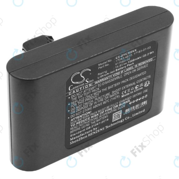 Bateria do Dyson DC30, DC35, 17083-4810, 17183-01-03, 917083-02, Li-Ion, 14,8V 1500mAh, HQ