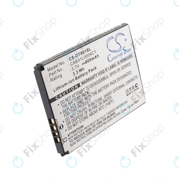 Bateria do Alcatel One Touch, OT, TCL A, Vodafone, 900mAh, Li-ion, 3.7V, CAB31L0004C1, HQ