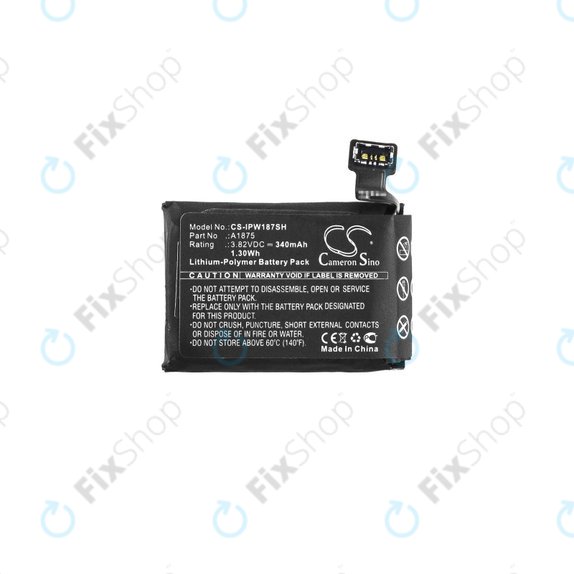 Bateria dla Apple Watch 3 42 mm, 340mAh, GPS Version, Li-Pol, 3.82 V, A1875, HQ