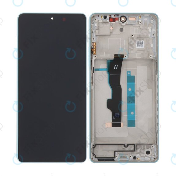 Wyświetlacz do Xiaomi Redmi Note 13 5G 2312DRAABC, Ekran dotykowy z ramką, Ocean Teal, TFT