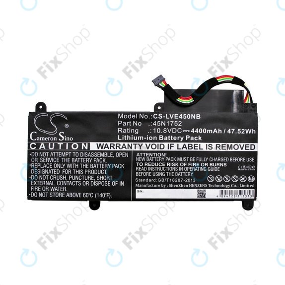 Bateria do Lenovo ThinkPad E450, E455, E460, E465, T470p, ThinkPad Edge E450 i7, 4400mAh, Li-Ion, 10.8V, 45N1752, HQ