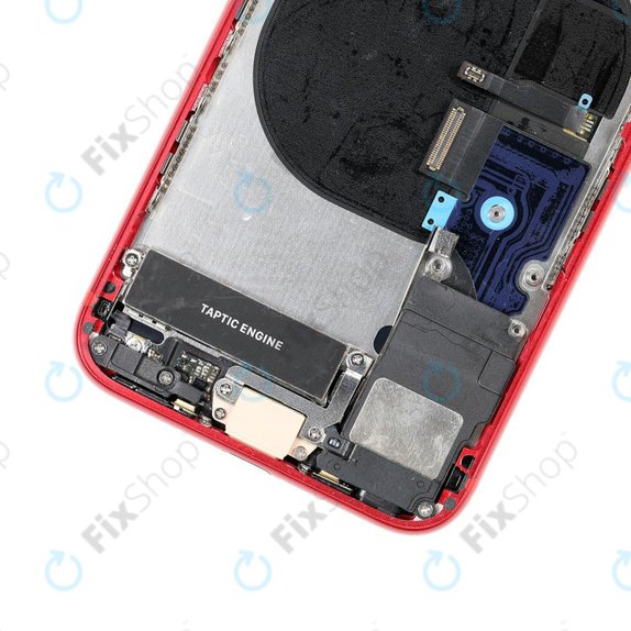 Tylna obudowa z malymi czesciami do iPhone 8, Czerwony, Red