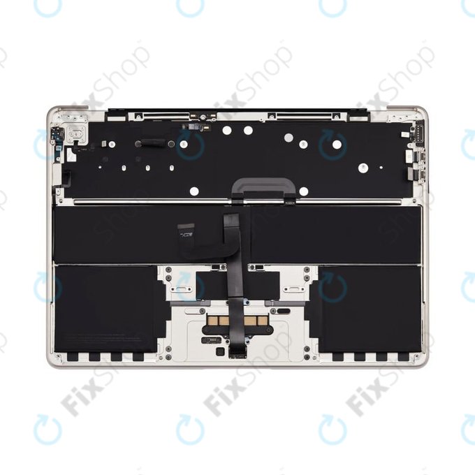 Górna rama klawiatury do MacBook Air 13", A3113 (2024), z klawiaturą US i baterią, Starlight, 661-40229, Genuine Apple