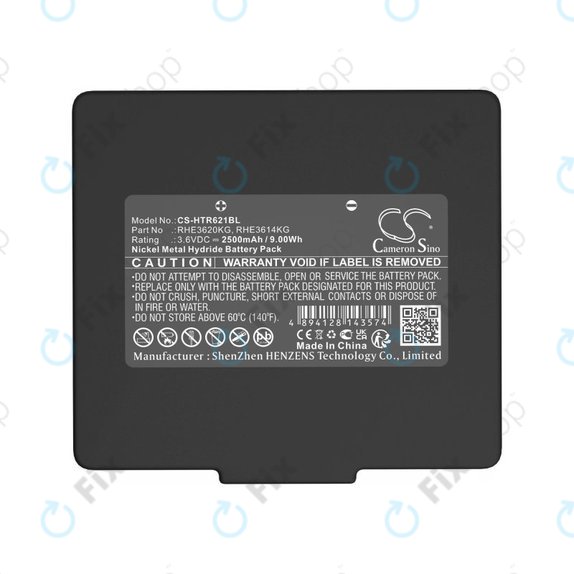 Bateria do Hetronic, 2500mAh, Ni-MH, 3.6V, RHE3620KG, HQ