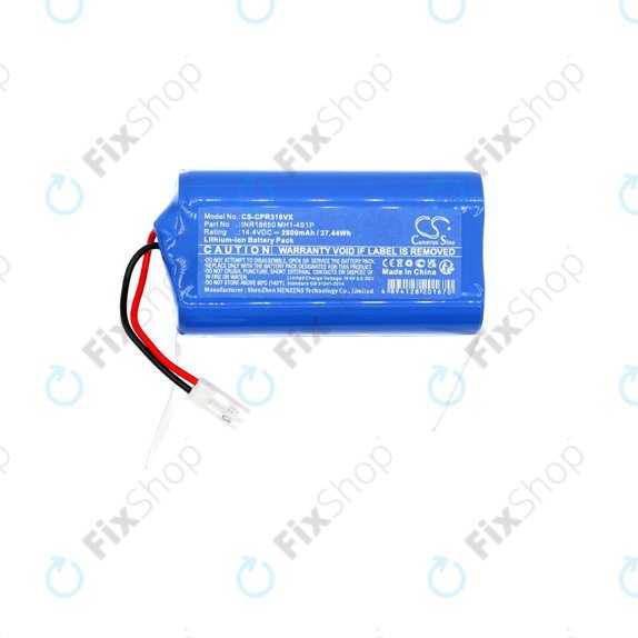 Bateria do Concept VR3110, VR3115, VR3000, 2600mAh, Li-Ion, 14.4V, INR18650 MH1-4S1P, HQ