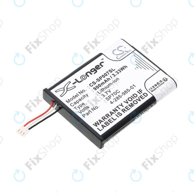 Bateria do Sony PSP E1000, E1002, E1004, E1008, 900mAh, Li-Ion, 3.7V, SP70C, HQ