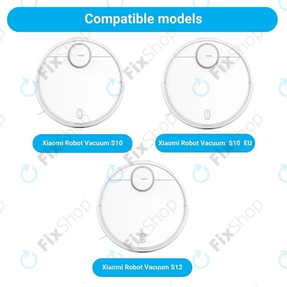 Zestaw części zamiennych do Xiaomi Robot Vacuum S10, S10 EU, S12 (1x Szczotka główna, 2x Filtry, 2x Szczotki boczne)
