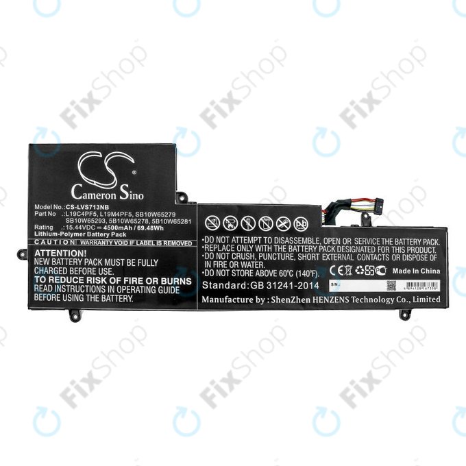 Bateria do Lenovo Yoga Slim 7-15IIL, 4500mAh, Li-Pol, 15.44V, L19C4PF5, HQ