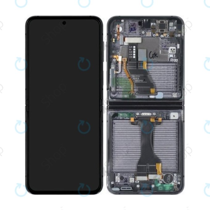Wyświetlacz do Samsung Z Flip 5 F731B, Ekran dotykowy z ramką, GH82-31827A, Grafitowy, Graphite, Genuine Service Pack