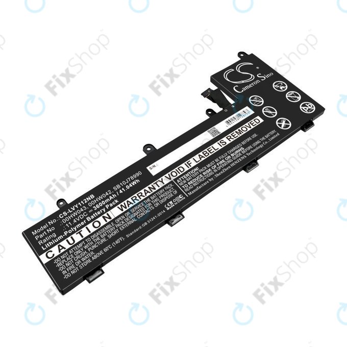 Bateria do Lenovo Yoga 11e, ThinkPad Yoga 11e ChromeBook 20, 3600mAh, Li-Pol, 11.4V, 00HW043, HQ