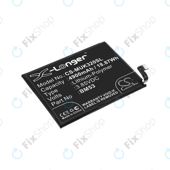 Bateria dla Xiaomi Mi 10T 5G M2007J3SY, 4900mAh, Li-Pol, 3.85 V, BM53, HQ