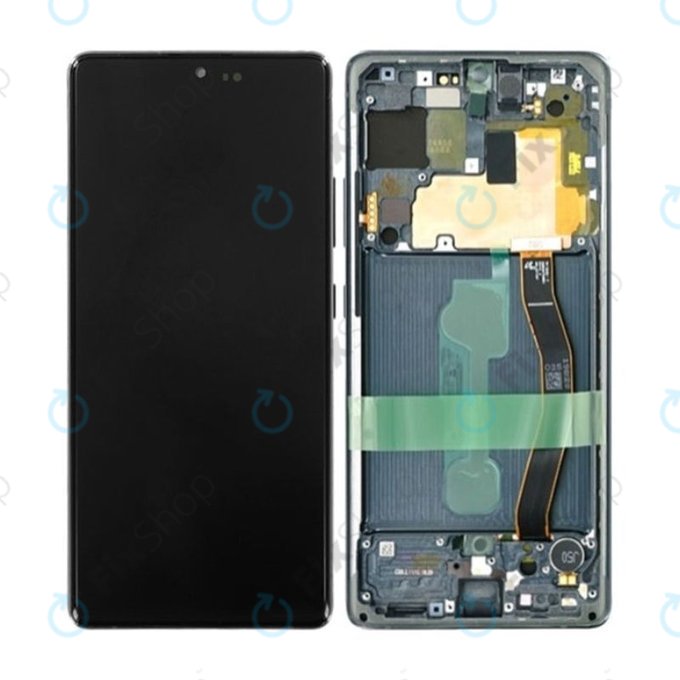 Wyświetlacz OLED do Samsung S10 Lite G770F, Ekran dotykowy z ramką, Prism Black