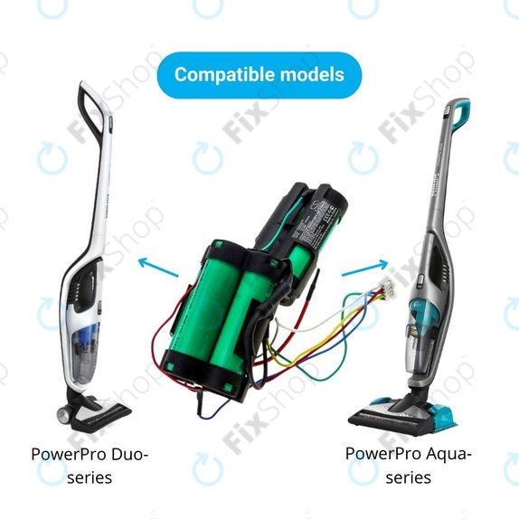 Bateria do Philips PowerPro Duo, PowerPro Aqua, 5ICR19/65, Li-Ion, 18,5V 2500mAh, HQ