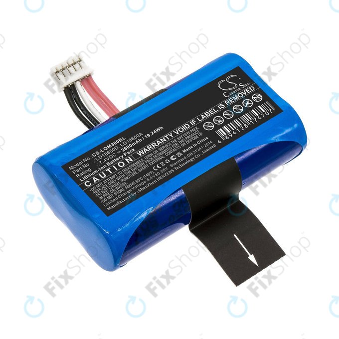 Bateria do Ingenico Apos A8, 2600mAh, Li-Ion, 7.4V, LD18650D, HQ