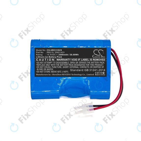 Bateria do Hoover RBC-seria, RB219, 35601403, Li-Ion, 14,4V 2500mAh, HQ
