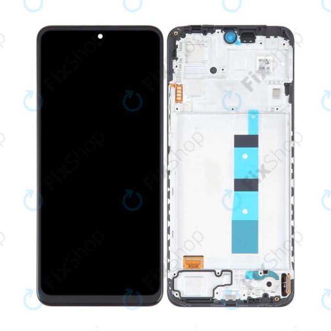 Wyświetlacz do Xiaomi Redmi Note 12, Ekran dotykowy z ramką, Onyx Grey, TFT