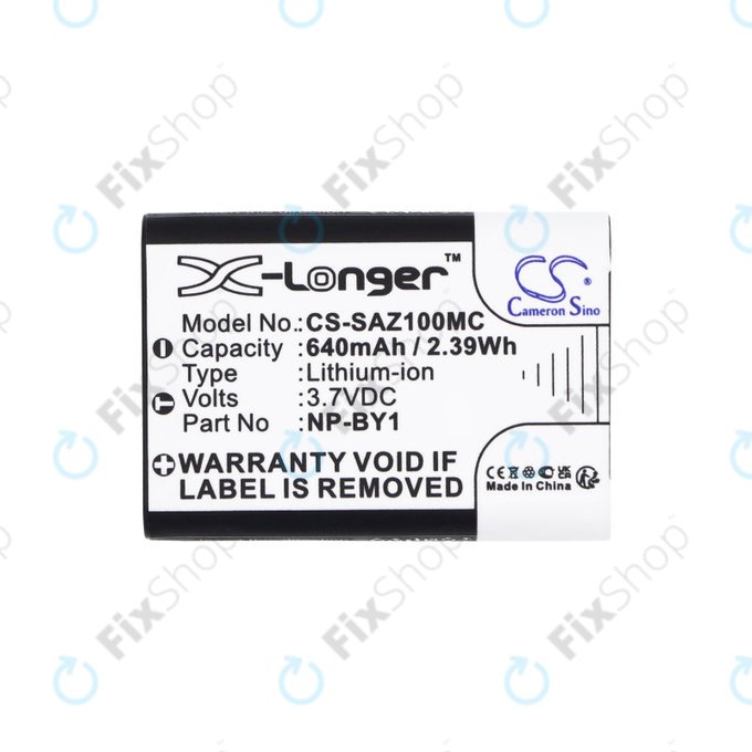 Bateria do Sony HDR-AZ1, 640mAh, Li-Ion, 3.7V, NP-BY1, HQ