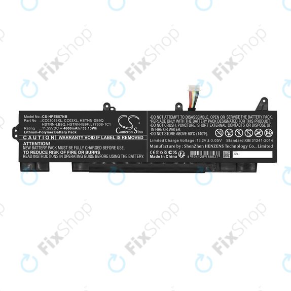 Bateria do HP ZBook Firefly 15 G7, G8, EliteBook 855 G7, G8, 850 G7, G8, 4600mAh, Li-Pol, 11.55V, CC03053XL, HQ