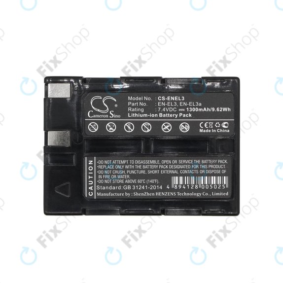 Bateria do Nikon D100, D50, D70, D70s, 1300mAh, Li-Ion, 7.4V, EN-EL3, HQ