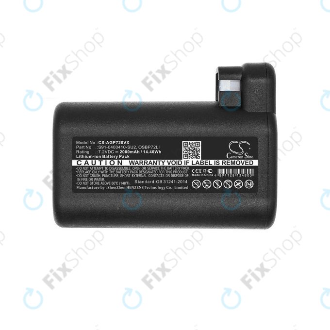 Bateria do AEG RX-seria, Electrolux E, P-seria, S91-0400410-SU2, OSBP72LI, OSBP72LI25, Li-Ion, 7,2V 2000mAh, HQ