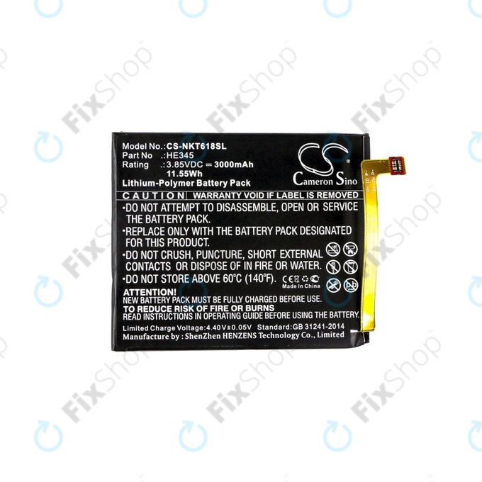 Bateria dla Nokia 6.1, 3000mAh, Li-Pol, 3.85 V, HE345, HQ