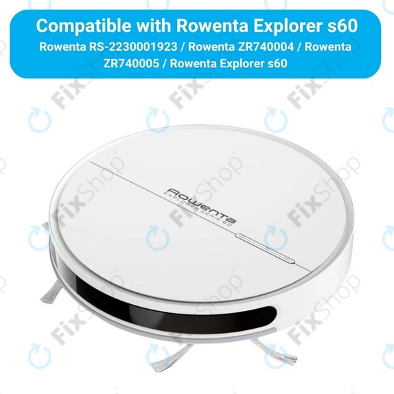 Zestaw części zamiennych do Rowenta Explorer s60 (1x Główna szczotka, 2x Filtr, 4x Szczotka boczna, 2x Ściereczka mopująca)