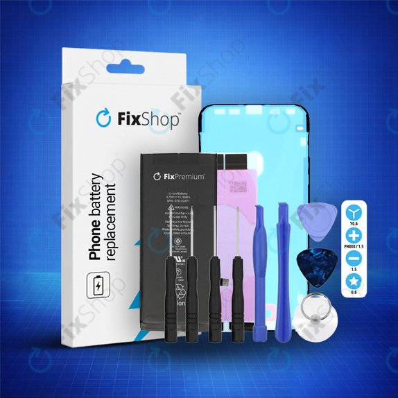 Bateria dla iPhone XR, 2942mAh, Klej (Adhesive), Narzędzia, FixPremium