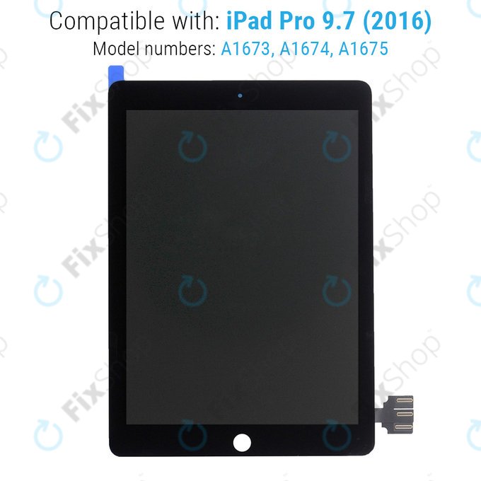Wyświetlacz LCD dla iPad Pro 9.7" (2016), Black, Ekran dotykowy bez ramki
