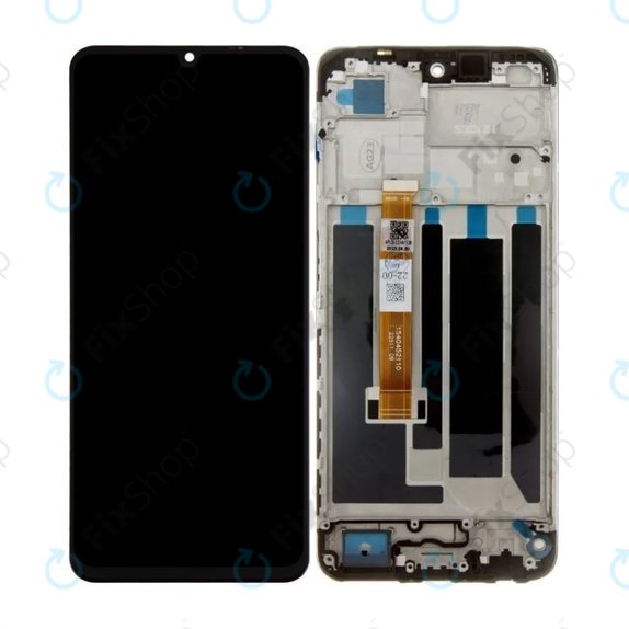 Wyświetlacz do Realme C53 RMX3760, Ekran dotykowy z ramką, Mighty Black, TFT