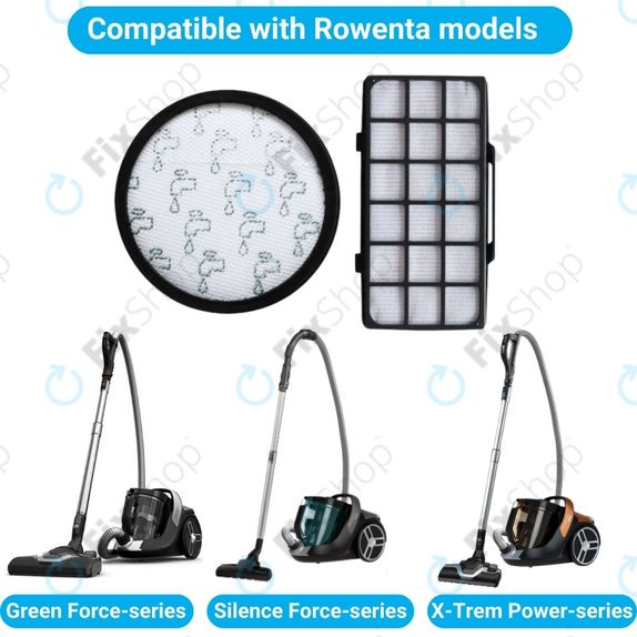 Filtr HEPA z filtrem przeciwpyłowym zmywalnym ZR006001 do Rowenta Silence Force, X-Trem Power