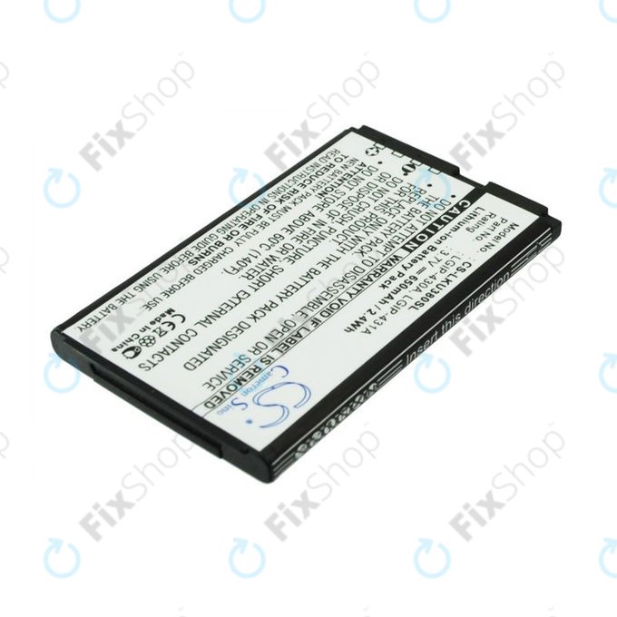 Bateria do LG 230 Nite, 650mAh, Li-Ion, 3.7V, LGIP-430A, HQ