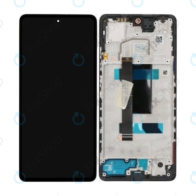 Wyświetlacz do Xiaomi Redmi Note 12 Pro 5G, Ekran dotykowy z ramką, 5600010M1600, Midnight Black, Genuine Service Pack