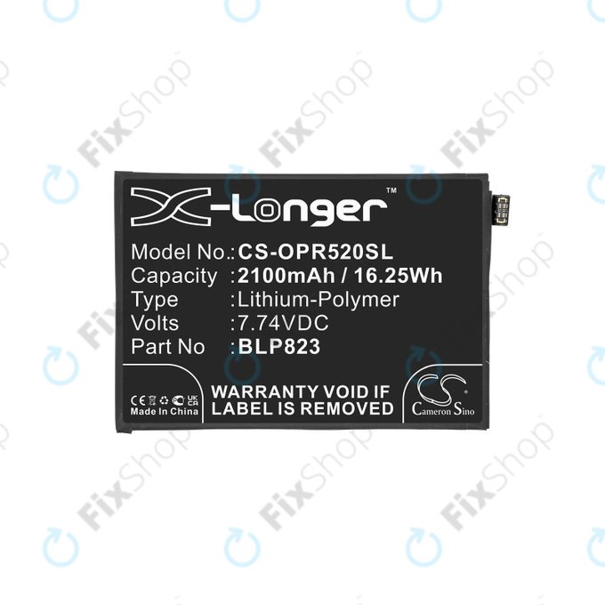 Bateria dla Oppo Reno 5 Pro, 2100mAh, Li-Pol, 7.74 V, BLP823, HQ