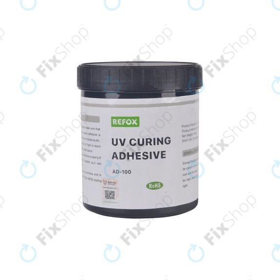 Wodoodporny klej utwardzany UV, 1kg, Refox AD-100