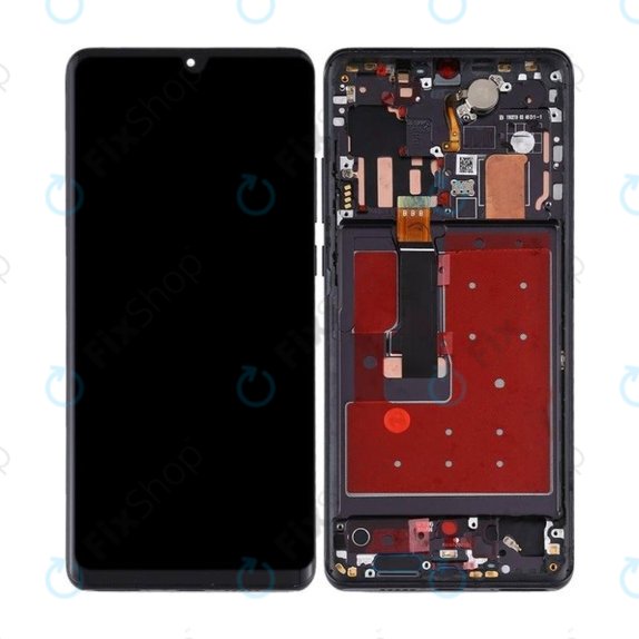 Wyświetlacz OLED do Huawei P30 Pro, P30 Pro 2020, Ekran dotykowy z ramką, Czarny, Black