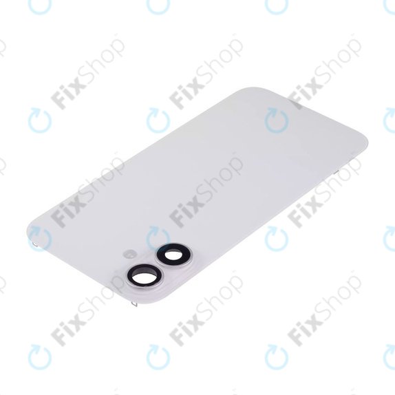 Tylne szkło obudowy z obiektywem aparatu, metalową płytką i magnesami Magsafe do iPhone 16 Plus, Biały, White