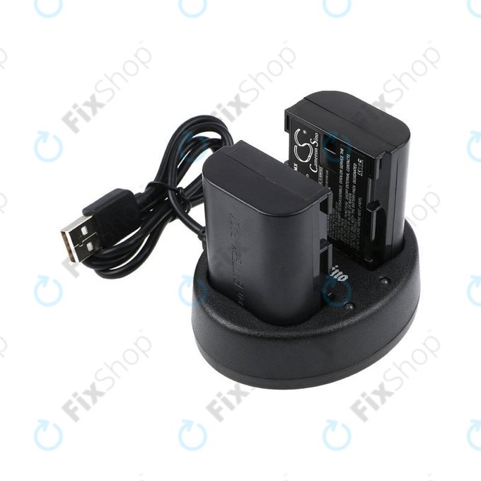 2 μπαταρίες με φορτιστή γιαCanon EOS 5D Mark II, EOS 7D, 2000mAh, Li-Ion, 7.4V, LP-E6, HQ