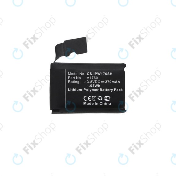 Bateria dla Apple Watch 2 38 mm, 270mAh, Li-Pol, 3.8 V, A1760, HQ